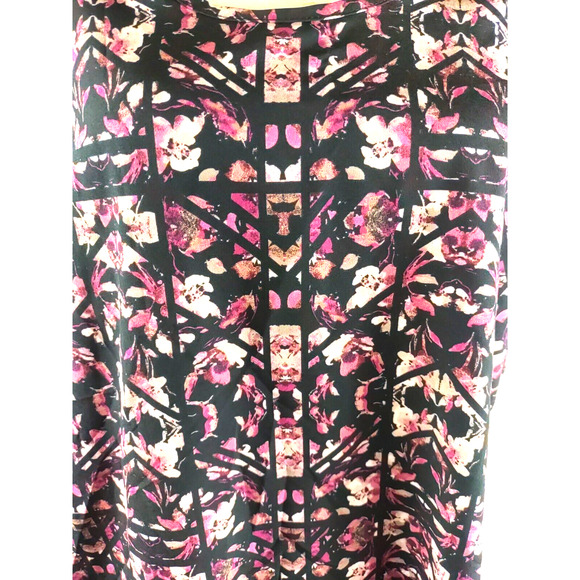 Pure Energy Women's Top Tank Size 2X Black Pink Cream Sleeveless - Picture 2 of 6